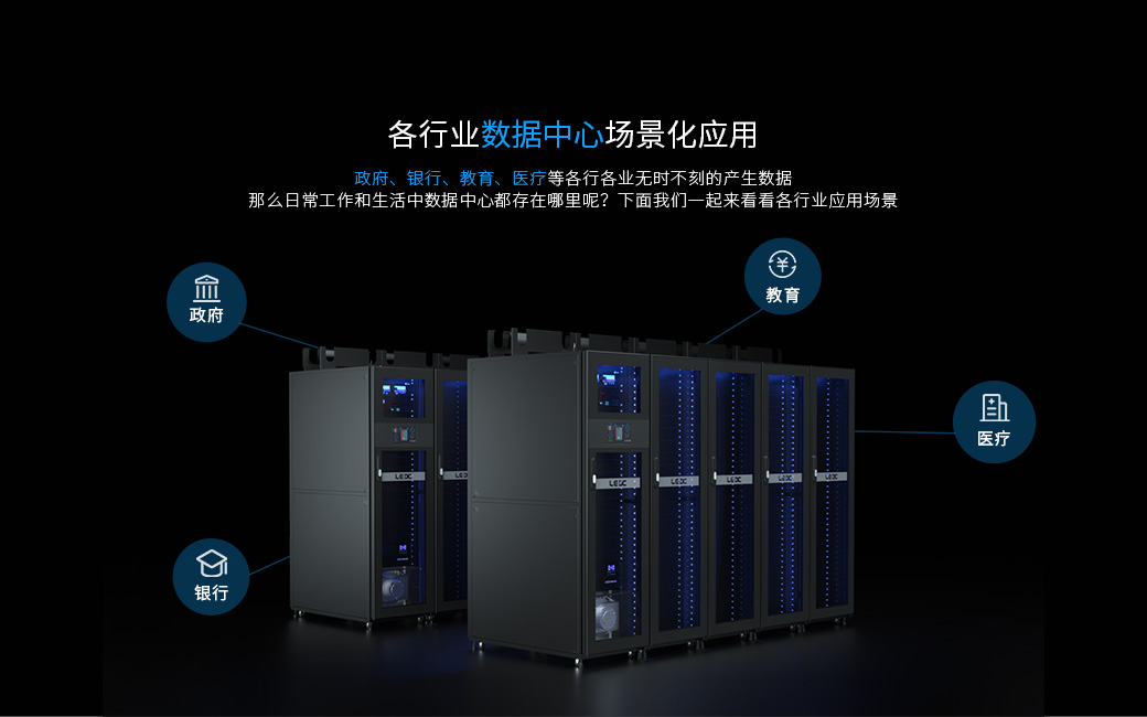 數字化社會越來越依賴于數據中心的支撐，政府、銀行、教育、醫療等各行各業無時不刻的產生數據，那么日常工作和生活中數據中心都存在哪里呢？下面我們一起來看看各行業應用場景。